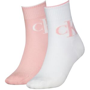 Klein Strømper - 2-Pak - One Size - White/rose Pink - Calvin Klein - Onesize - Strømper