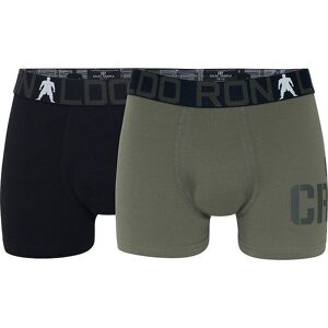 Ronaldo Boxershorts - 2-Pak - Bambus - Sort/army - Jbs - 4-6 År (104-116) - Boxershorts