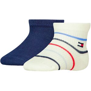 Tommy Hilfiger Strømper - 2-Pak - Stripe - Tommy Original - Tommy Hilfiger - 15/18 - Strømper