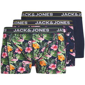 Jack & Jones Boxershorts - 3-Pak - Jacpink Flamingo - Navy Blaze - Jack & Jones - 10 År (140) - Boxershorts