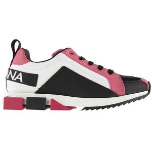 Dolce & Gabbana Sneakers - Lilium - Hvid M. Sort/mørk Pink - Dolce & Gabbana - 37 - Sko