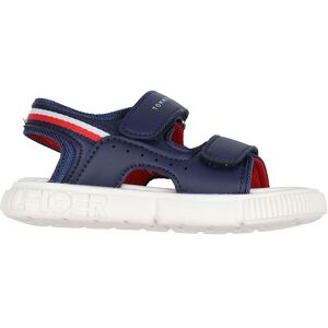 Tommy Hilfiger Sandaler - Stripes Velcro - Blå - Tommy Hilfiger - 34 - Sandal