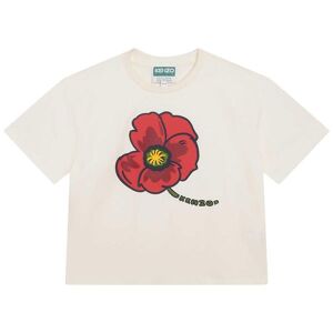 T-Shirt - Exclusive Edition - Creme/rød M. Blomst - Kenzo - 8 År (128) - T-Shirt