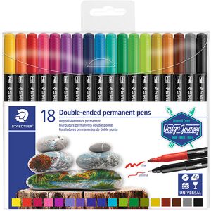 Staedtler Tuscher - 18 Stk - Twin-Tip - Staedtler - Onesize - Tusch