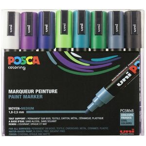 Posca Tuscher - Pc-5m - 8 Stk. - Kolde Farver - Onesize - Posca Tusch