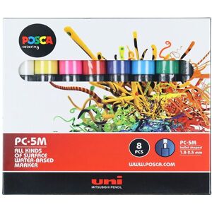 Posca Tuscher - Pc-5m - 8 Stk - Multifarvet - Onesize - Posca Farvesæt