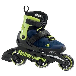 Rollerblade Rulleskøjter - Microblade 3wd - Blue Royal/lime - Rollerblade - 36/40 - Rulleskøjter