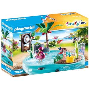 Family Fun - Sjov Pool Med Vandpistol - 70610 - 65 Del - Playmobil - Onesize - Legetøj