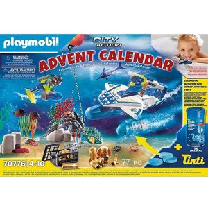 City Action/tinti Julekalender - Badesjov Med Mission  - Onesize - Playmobil Kalender