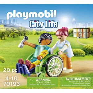 City Life - Patient I Kørestol - 70193 - 20 Dele - Playmobil - Onesize - Legetøj