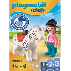 1.2.3 - Rytter Med Hest - 70404 - 2 Dele - Playmobil - Onesize - Legetøj