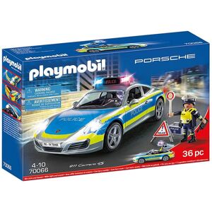 - Porsche 911 Carrera 4s Politibil - Grå - 70066 - 36  - Onesize - Playmobil Legetøj