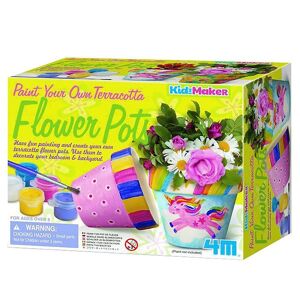 4m Blomsterkrukke - Kidzmaker - Mal Din Egen Terracotta Flower P - 4m - Onesize - Kreasæt
