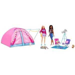 Dukkesæt - Camping Telt Og Dukker Brooklyn Og Malibu - Onesize - Barbie Dukke