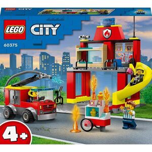 City - Brandstation Og Brandbil 60375 - 153 Dele - Lego® - Onesize - Klodser
