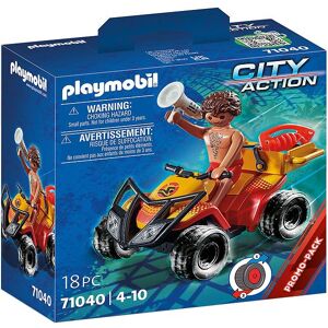 City Action - Livredder-Atv - 71040 - 18 Dele - Playmobil - Onesize - Legetøj