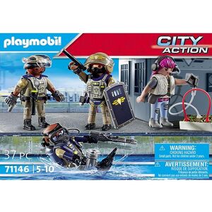 City Action - Swat-Figursæt - 71146 - 37 Dele - Playmobil - Onesize - Legetøj