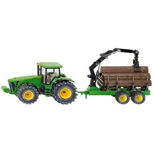 Siku Traktor M. Skovbrugstrailer - John Deere 8430 - 1:50 - Grøn - Siku - Onesize - Legetøj