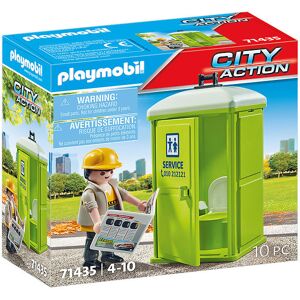 City Action - Mobilt Toilet - 71325 - 10 Dele - Playmobil - Onesize - Legetøjsfigur