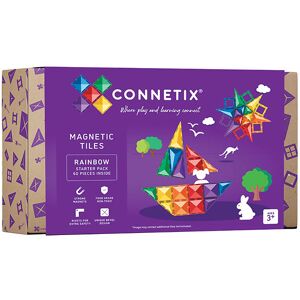 Connetix Magnetsæt - 60 Dele - Rainbow Starter Pack - Connetix - Onesize - Magnetlegetøj