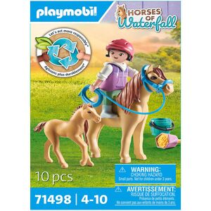 Horses Of Waterfall - Barn Med Pony Og Føl - 71498 - 1 - Playmobil - Onesize - Legetøjsfigur