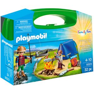 Family Fun - Camping - Carry Case - 9323 - 32 Dele - Playmobil - Onesize - Legetøj