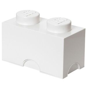 Storage Opbevaringskasse - 2 Knopper - 25x13x18 - Hvid - Lego® Storage - Onesize - Kasse