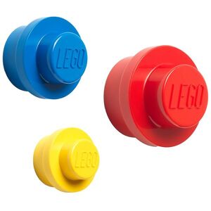 Storage Knagerækkesæt - 3 Stk - 10/8/5 Cm - Gul/blå/rød - Lego® Storage - Onesize - Knage