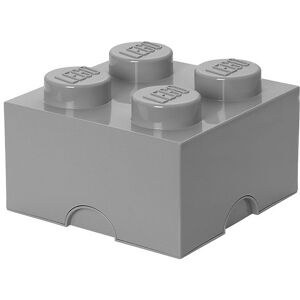 Storage Opbevaringsboks - 4 Knopper - 25x25x18 - Lysegrå - Lego® Storage - Onesize - Boks