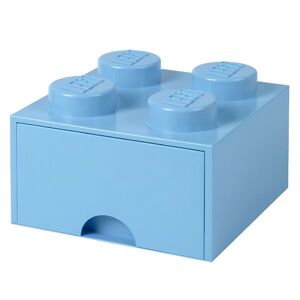 Storage Opbevaringsskuffe - 4 Knopper - 25x25x18 - Lyseblå - Lego® Storage - Onesize - Skuffe