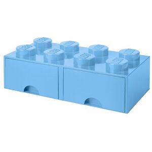 Storage Opbevaringsskuffe - 8 Knopper - 50x25x18 - Lyseblå - Lego® Storage - Onesize - Skuffe