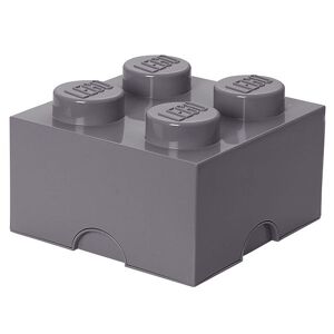 Storage Opbevaringsboks - 4 Knopper - 25x25x18 - Mørkegrå - Lego® Storage - Onesize - Boks