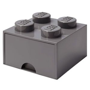Storage Opbevaringsskuffe - 4 Knopper - 25x25x18 - Mørkegr - Lego® Storage - Onesize - Skuffe