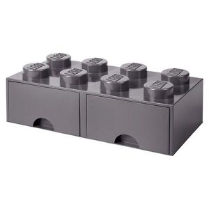 Storage Opbevaringsskuffe - 8 Knopper - 50x25x18 - Mørkegr - Lego® Storage - Onesize - Skuffe