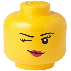 Storage Opbevaringsboks - Stor - Hoved - 27 Cm - Blinke - Lego® Storage - Onesize - Boks