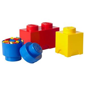 Storage Opbevaringsbokse - 3-Pak - 18x25x12,5 Cm - Blå/gul - Lego® Storage - Onesize - Boks