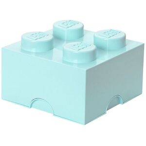 Storage Opbevaringsboks - 4 Knopper - 25x25x18 - Aqua Ligh - Lego® Storage - Onesize - Boks