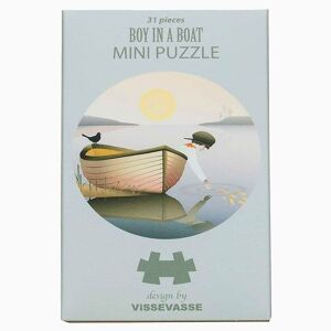 Vissevasse Puslespil - Mini - 11x11 Cm - Boy In A Boat - Vissevasse - Onesize - Puslespil