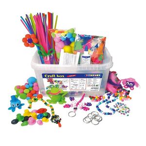 Playbox Multi Krea Boks - 740 Dele - Piberenser/fjer/perler/øjne - Playbox - Onesize - Kreasæt