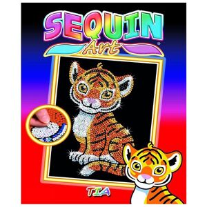 Sequin Art Pailletbillede - Tia - Tiger - Onesize - Sequin Art Kreasæt