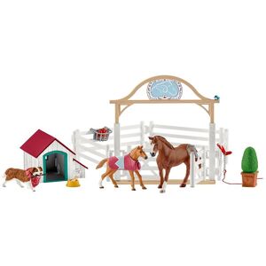 Schleich Horse Club - 64 Cm - Hannahs Gæstehest M. Hund 42458 - Schleich - Onesize - Legetøjsdyr