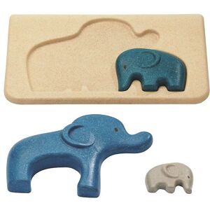 Plantoys Elefant Puslespil - Natur/blå - Plantoys - Onesize - Puslespil