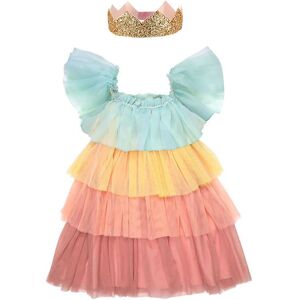 Meri Meri Udklædning - Rainbow Ruffle Princess Dress Up - 5-6 År (110-116) - Meri Meri Udklædning