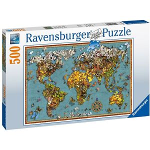 Ravensburger Puslespil - 500 Brikker - World Of Butterflies - Onesize - Ravensburger Puslespil