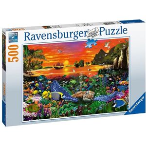 Ravensburger Puslespil - 500 Brikker - Turtle In The Reef - Onesize - Ravensburger Puslespil