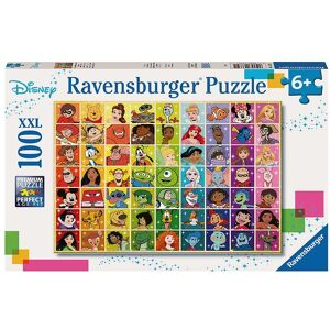 Ravensburger Puslespil - 100 Brikker - Disney Multi Character - Onesize - Ravensburger Puslespil