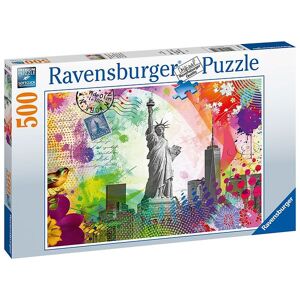 Ravensburger Puslespil - 500 Brikker - New York Postcard - Ravensburger - Onesize - Puslespil