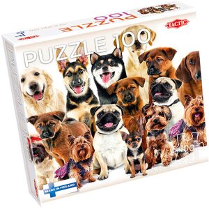 Tactic Puslespil - Group Of Cute Dogs - 100 Brikker - Onesize - Tactic Puslespil