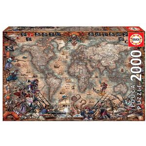 Educa Puslespil - 2000 Brikker - Pirates Map - Educa - Onesize - Puslespil