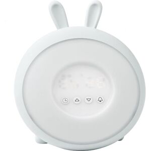 Rabbit & Friends Vækkeur M. Lys - Wake Up - Hvid - Rabbit & Friends - Onesize - Natlampe